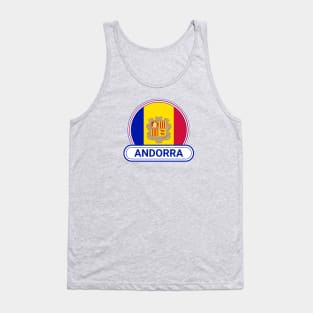 Andorra Country Badge - Andorra Flag Tank Top